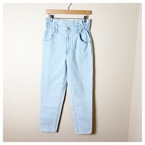 Madewell Paperbag Classic Straight Jeans Light Wash Size 28